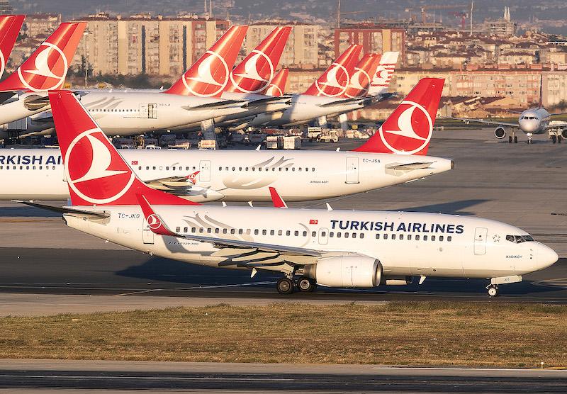 Türk Hava Yollarının (THY) taşıdığı